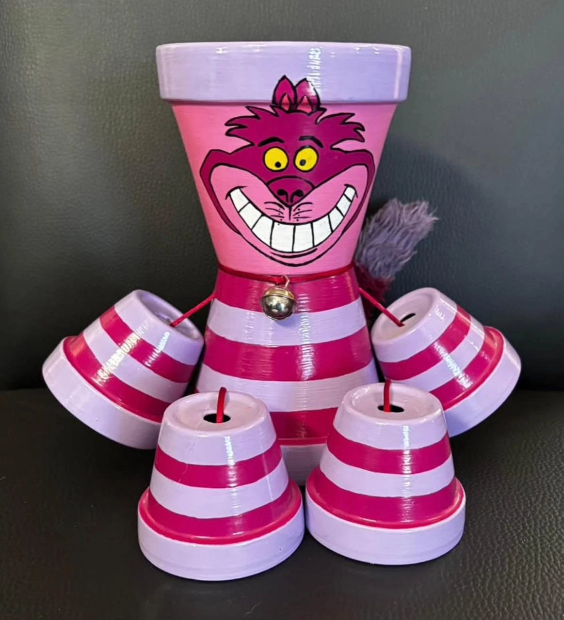 😻 Pot décoration d'artisanat « fait main » Chat du Cheshire – photo 8